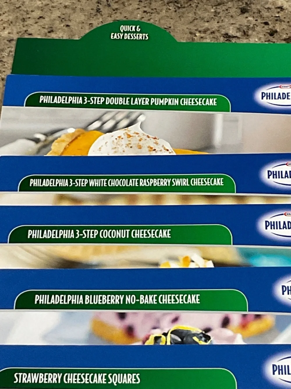 Kraft Philadelphia Recipe Card Collection & Blue Heart Napkin Holders